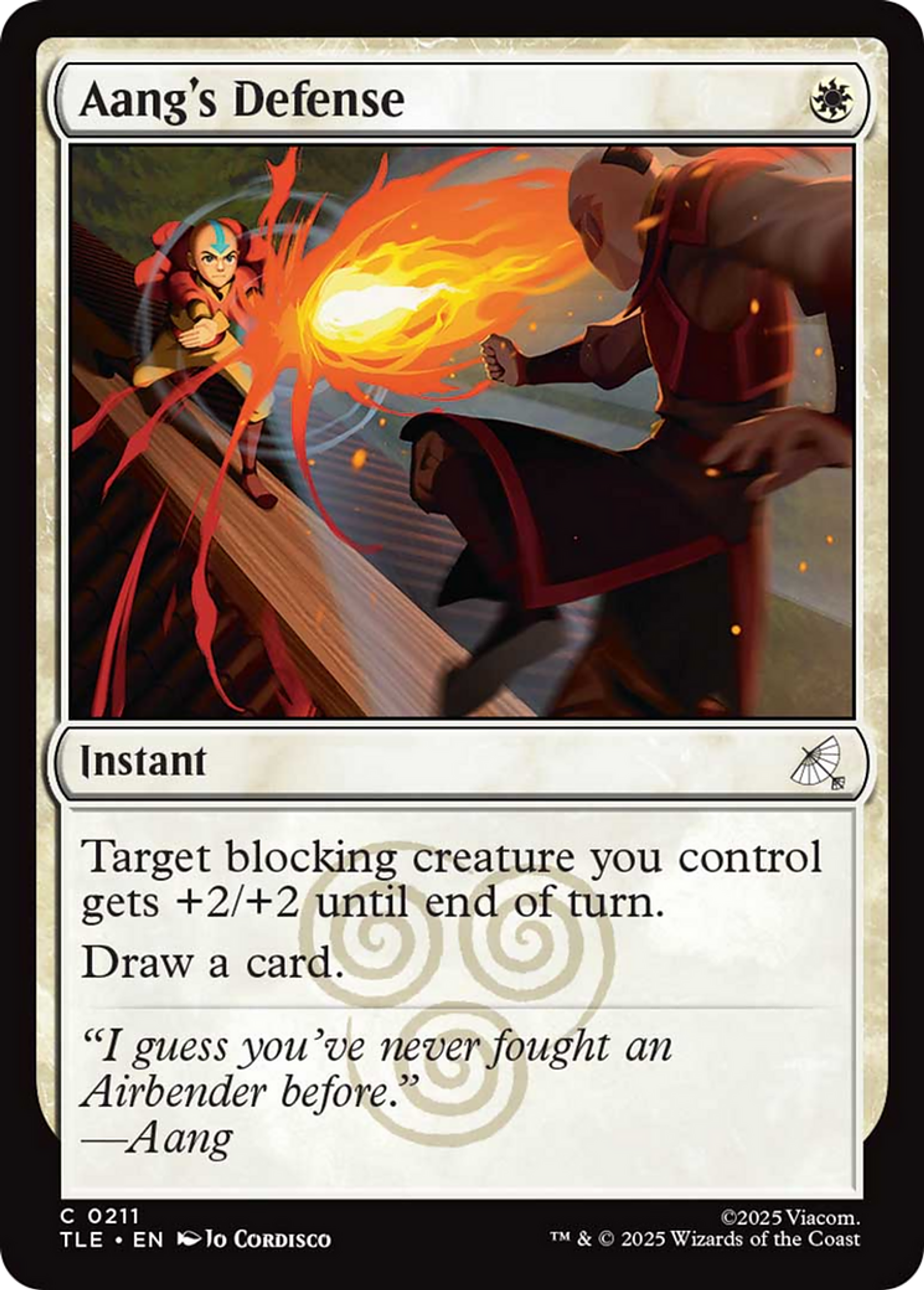 Aang's Defense — Avatar: The Last Airbender Eternal — Magic: The Gathering