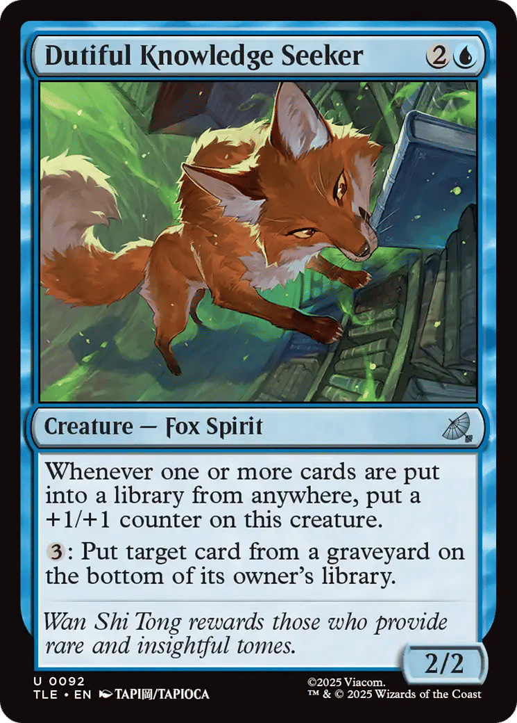 Dutiful Knowledge Seeker — Avatar: The Last Airbender Eternal — Magic: The Gathering