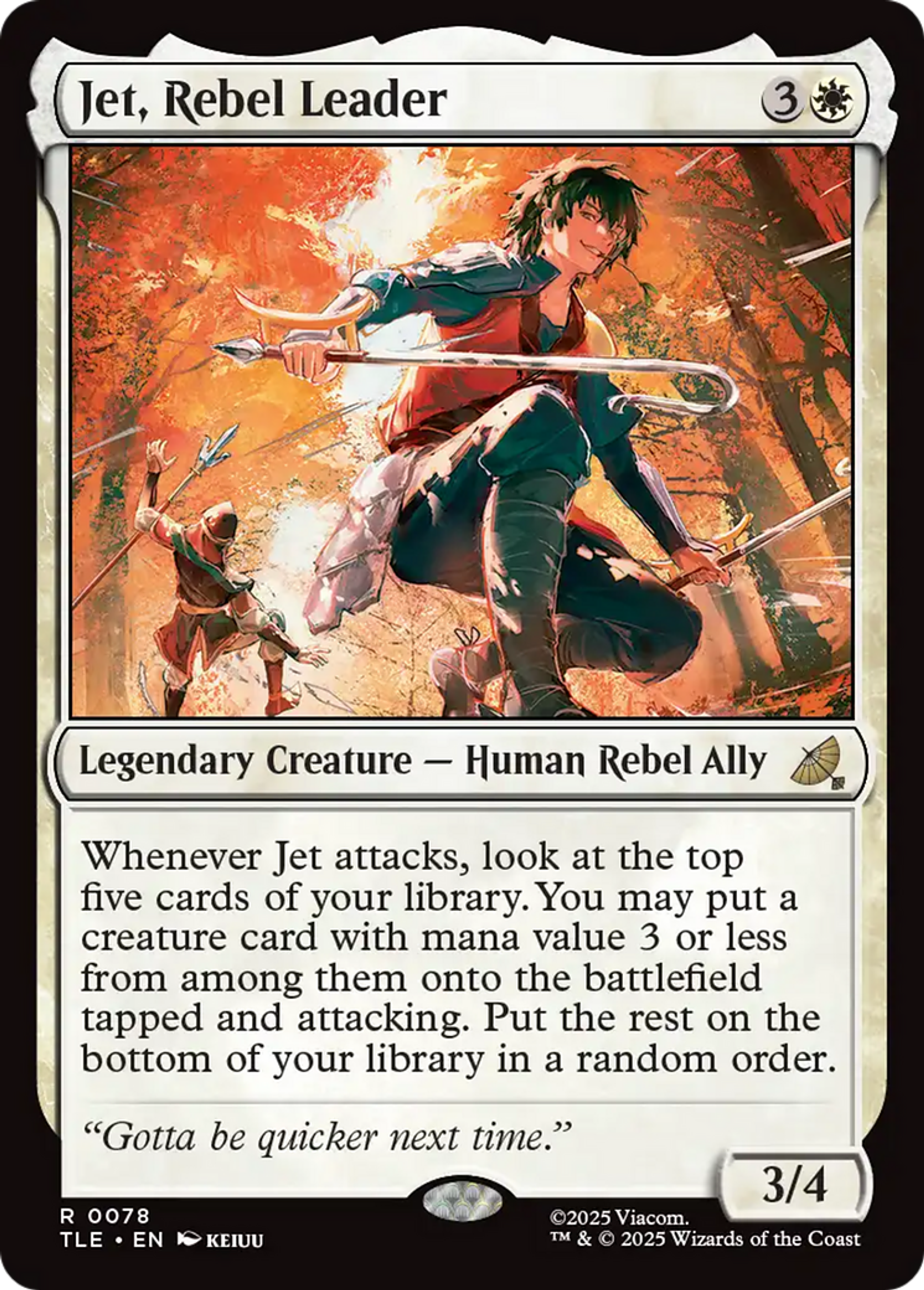 Jet, Rebel Leader — Avatar: The Last Airbender Eternal — Magic: The Gathering