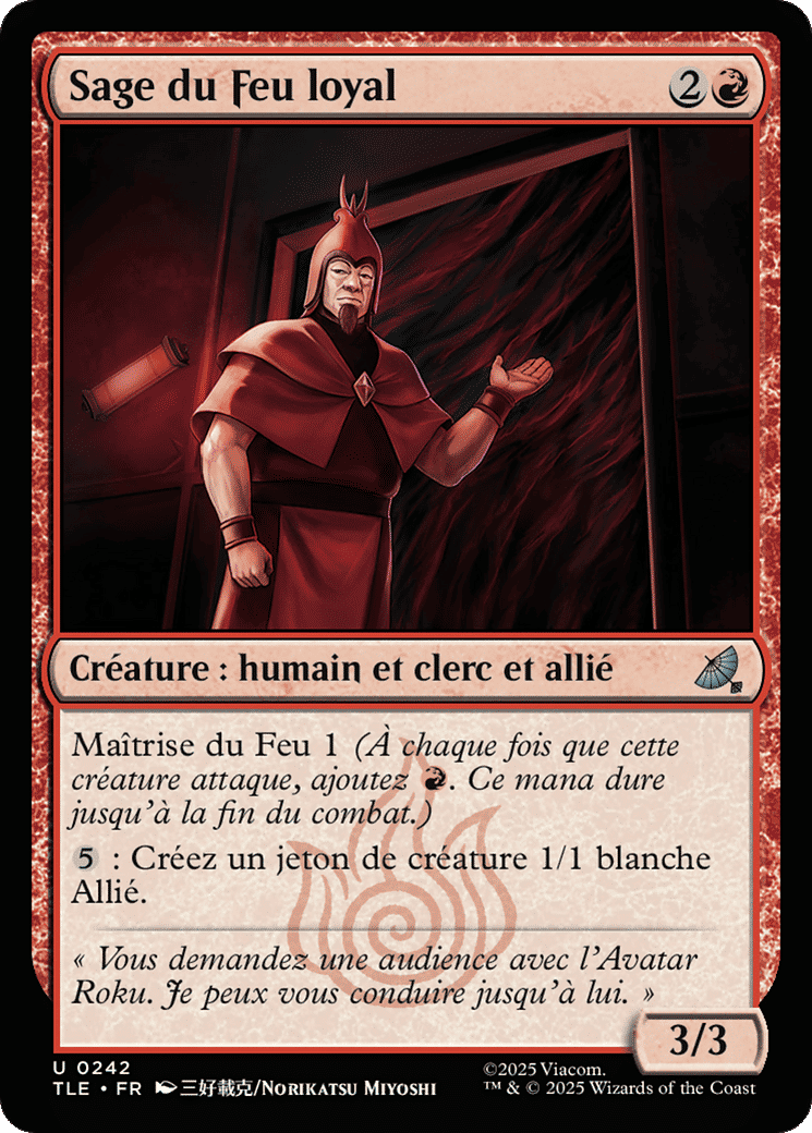 Sage du Feu loyal — Avatar: The Last Airbender Eternal — Magic: The Gathering