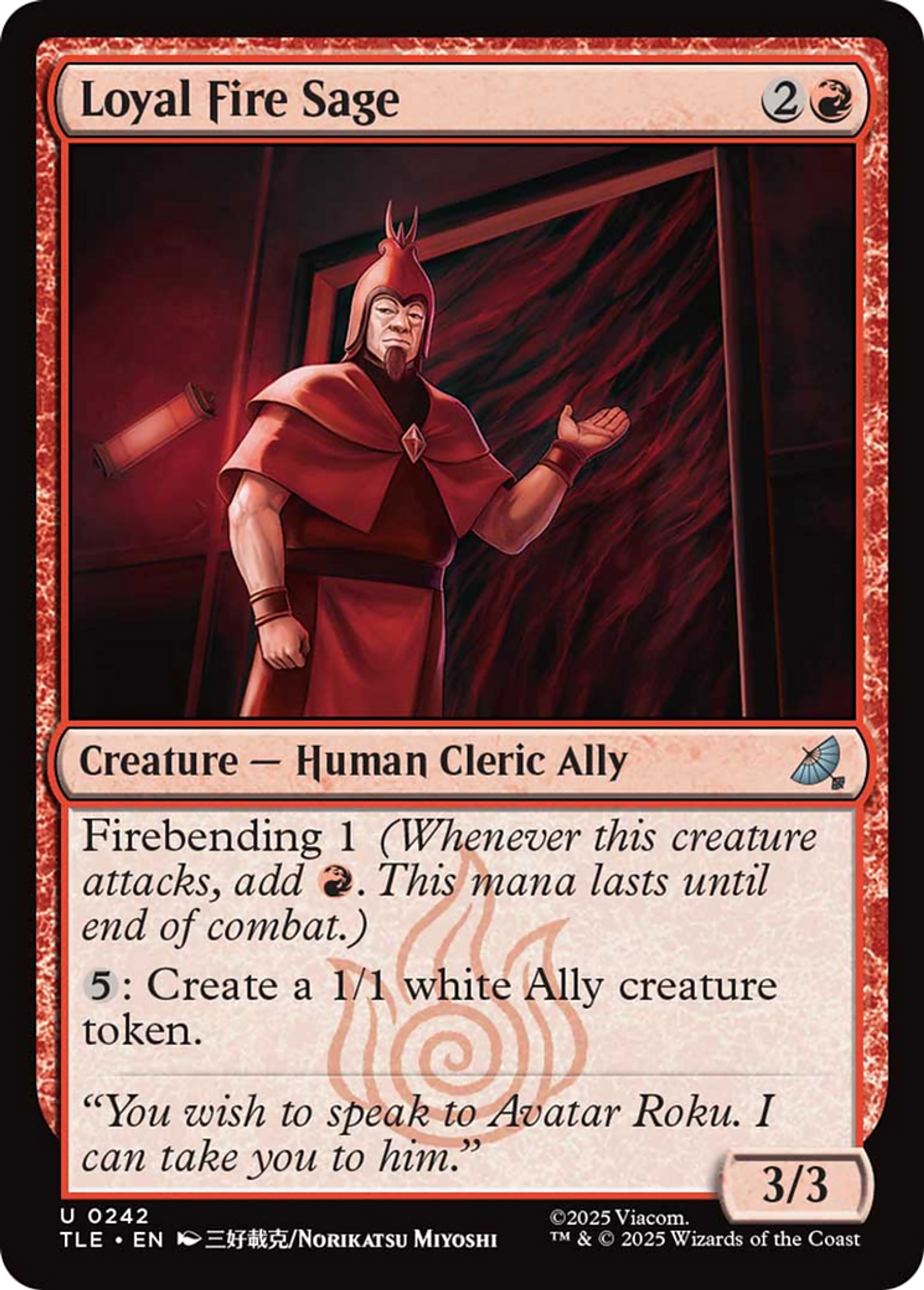 Loyal Fire Sage — Avatar: The Last Airbender Eternal — Magic: The Gathering