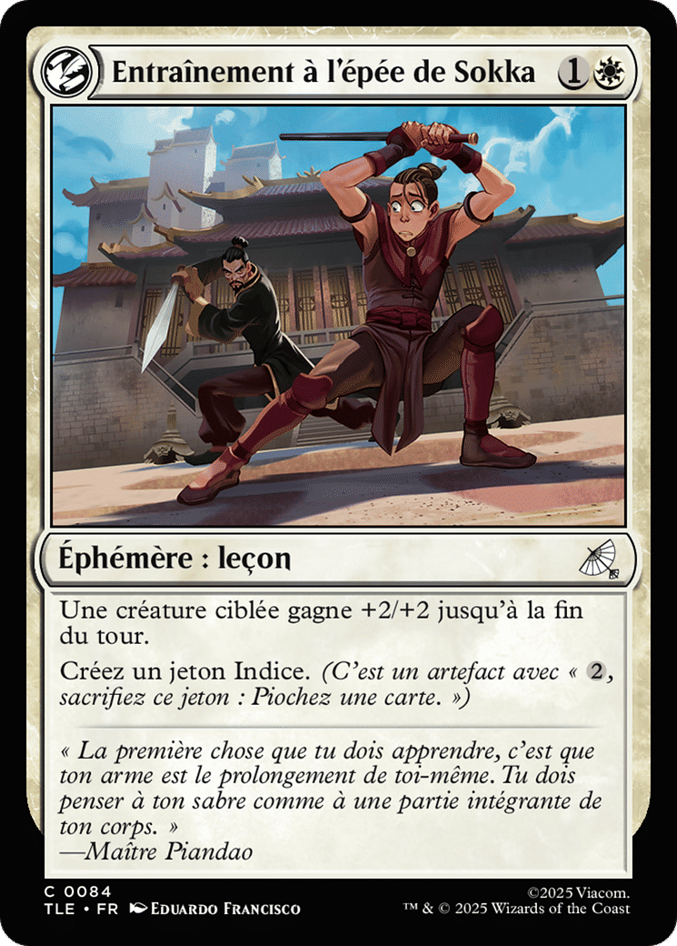 Entraînement à l'épée de Sokka from Avatar: The Last Airbender Eternal - Magic: The Gathering