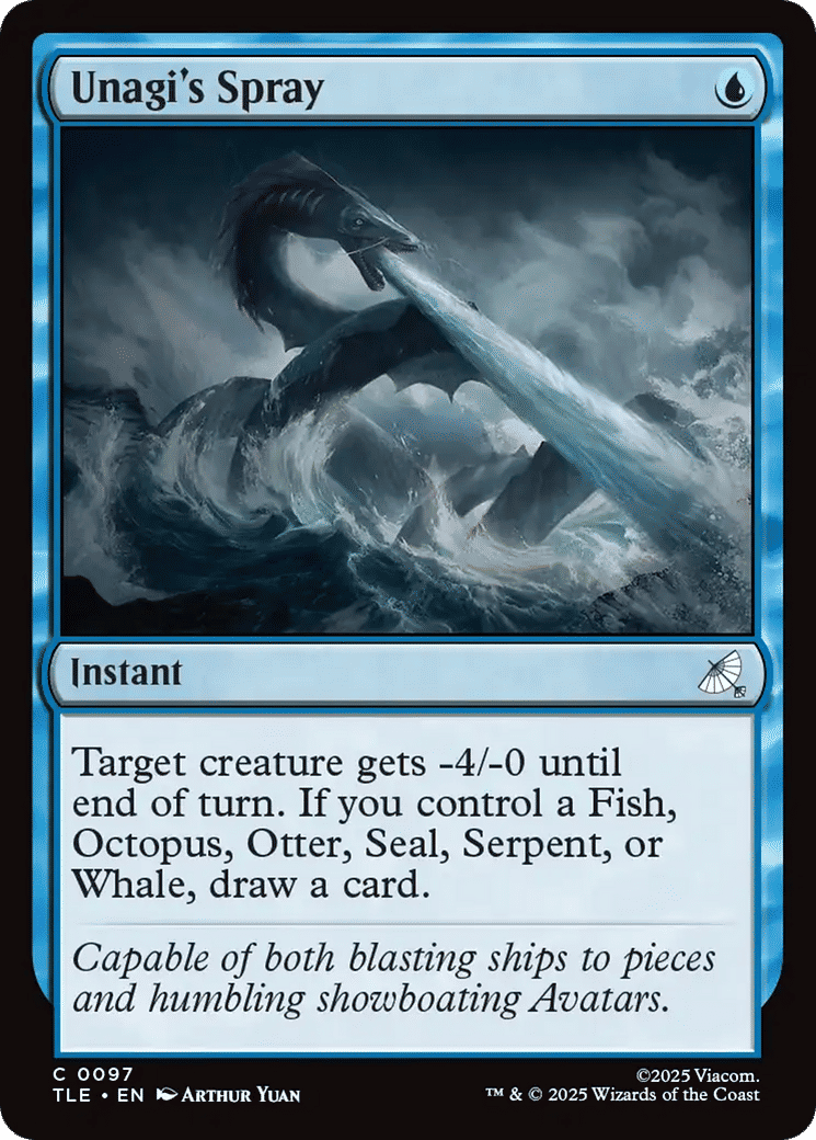 Unagi's Spray — Avatar: The Last Airbender Eternal — Magic: The Gathering