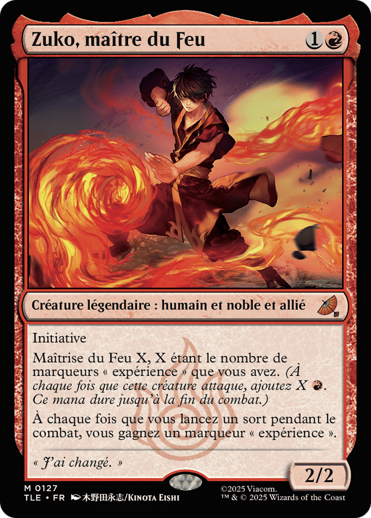 Zuko, maître du Feu from Avatar: The Last Airbender Eternal - Magic: The Gathering