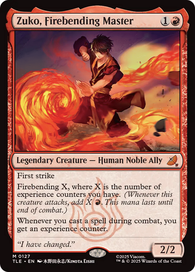 Zuko, Firebending Master — Avatar: The Last Airbender Eternal — Magic: The Gathering