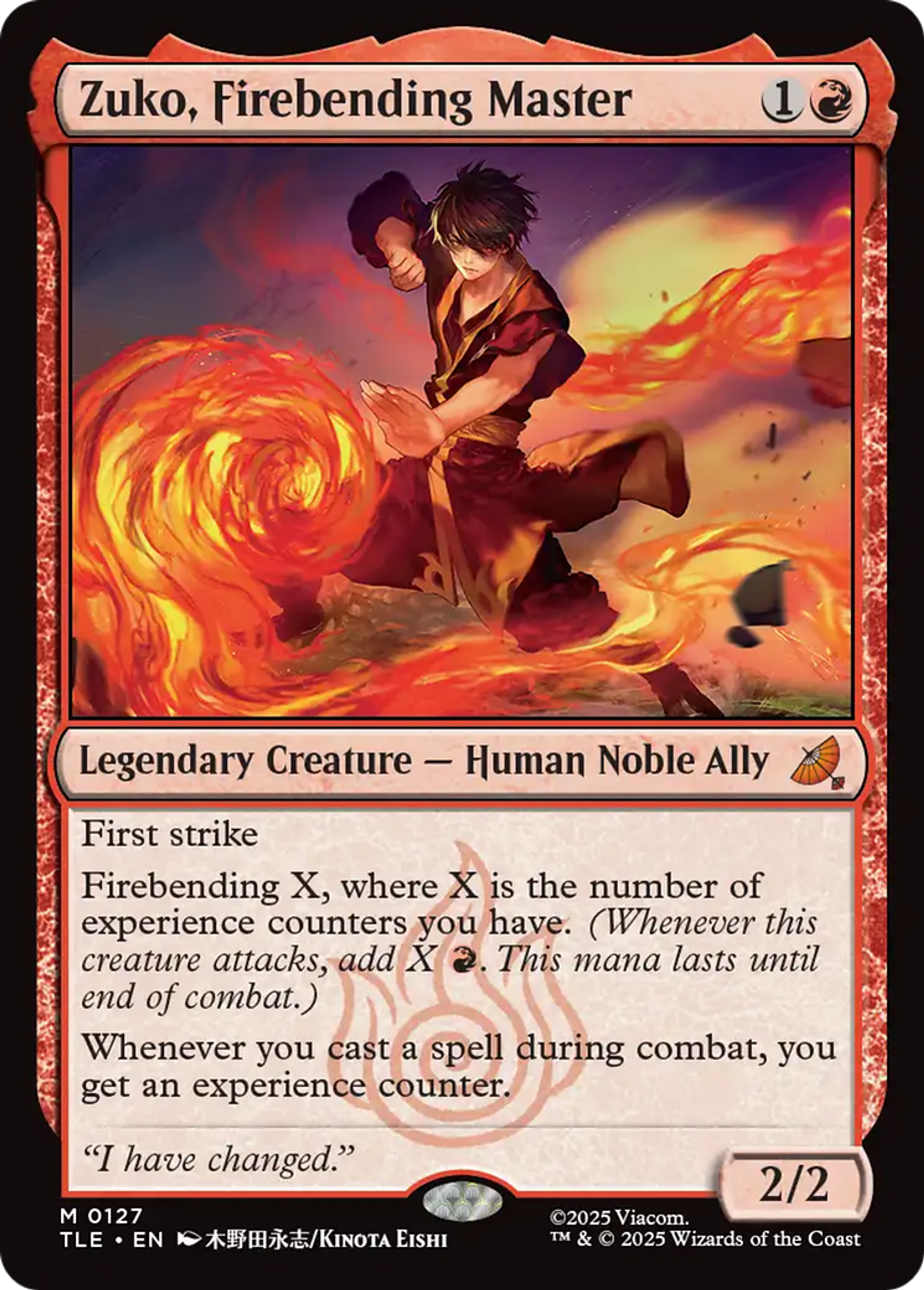 Zuko, Firebending Master — Avatar: The Last Airbender Eternal — Magic: The Gathering
