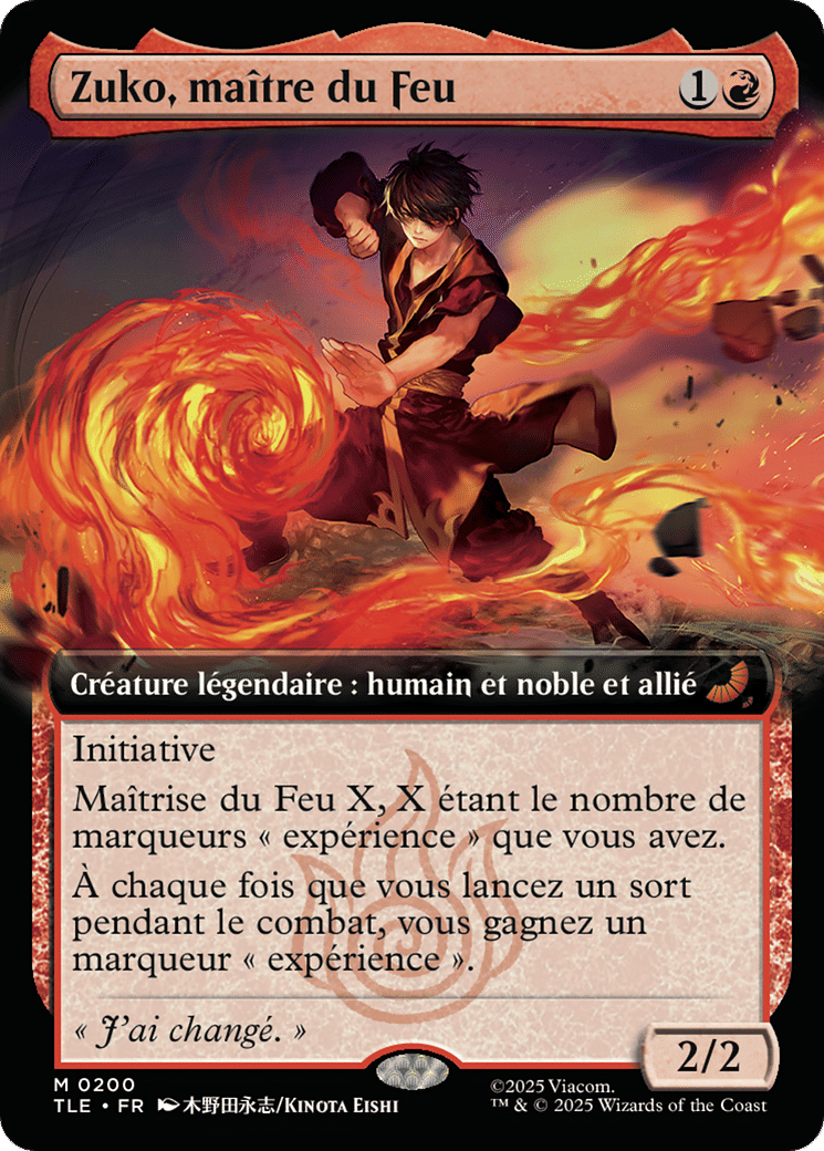 Zuko, maître du Feu from Avatar: The Last Airbender Eternal - Magic: The Gathering