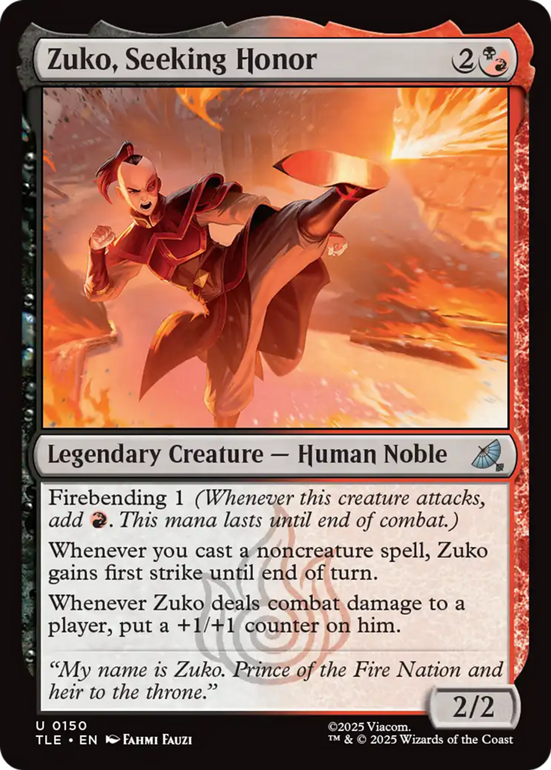Zuko, Seeking Honor — Avatar: The Last Airbender Eternal — Magic: The Gathering
