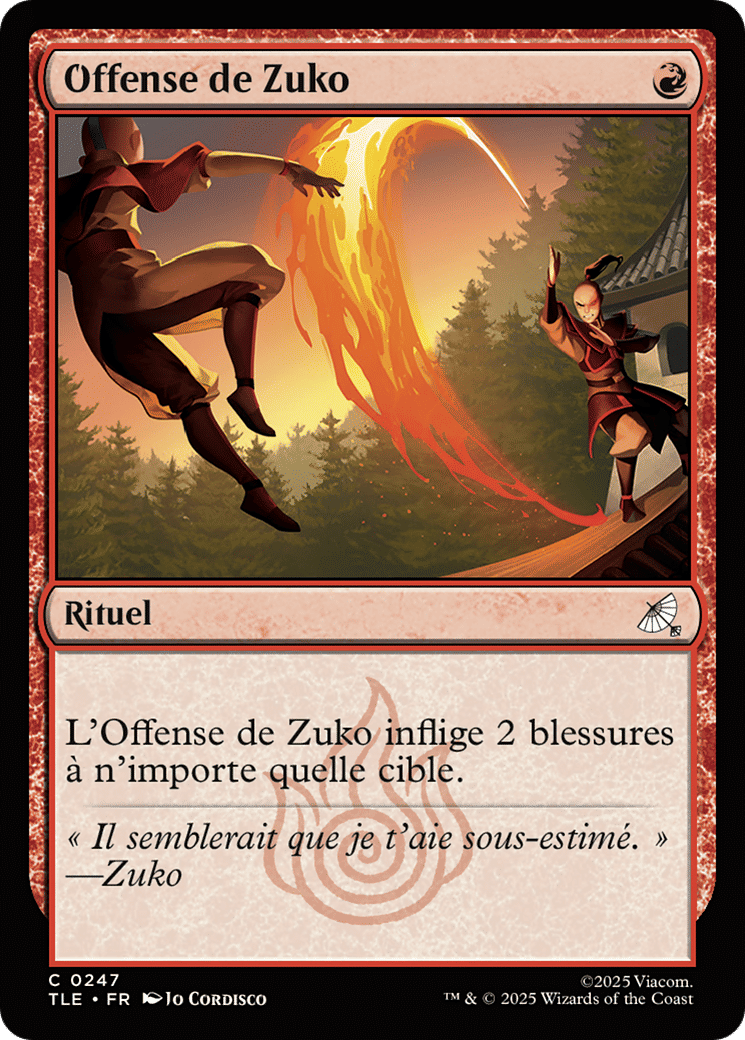 Offense de Zuko — Avatar: The Last Airbender Eternal — Magic: The Gathering