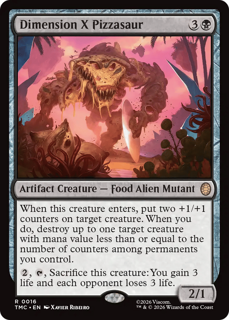 Dimension X Pizzasaur — Teenage Mutant Ninja Turtles Eternal — Magic: The Gathering