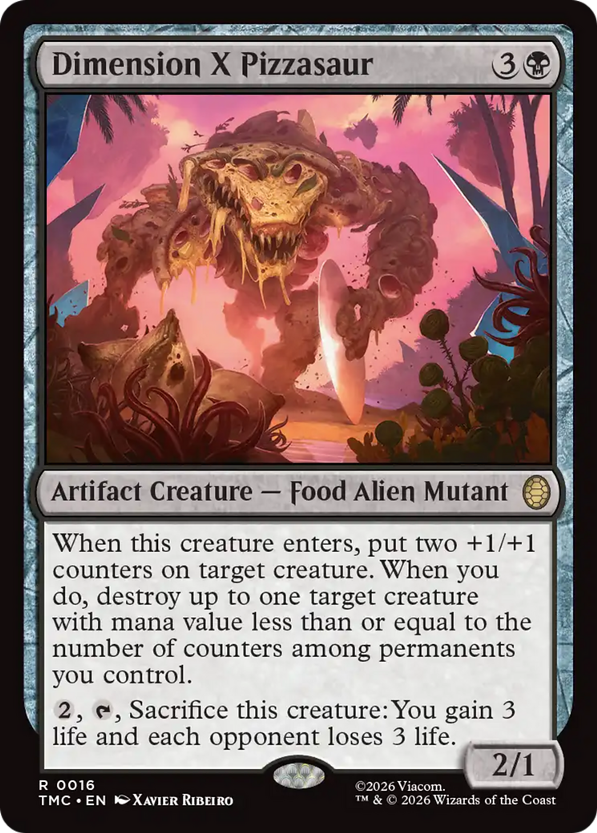 Dimension X Pizzasaur — Teenage Mutant Ninja Turtles Eternal — Magic: The Gathering