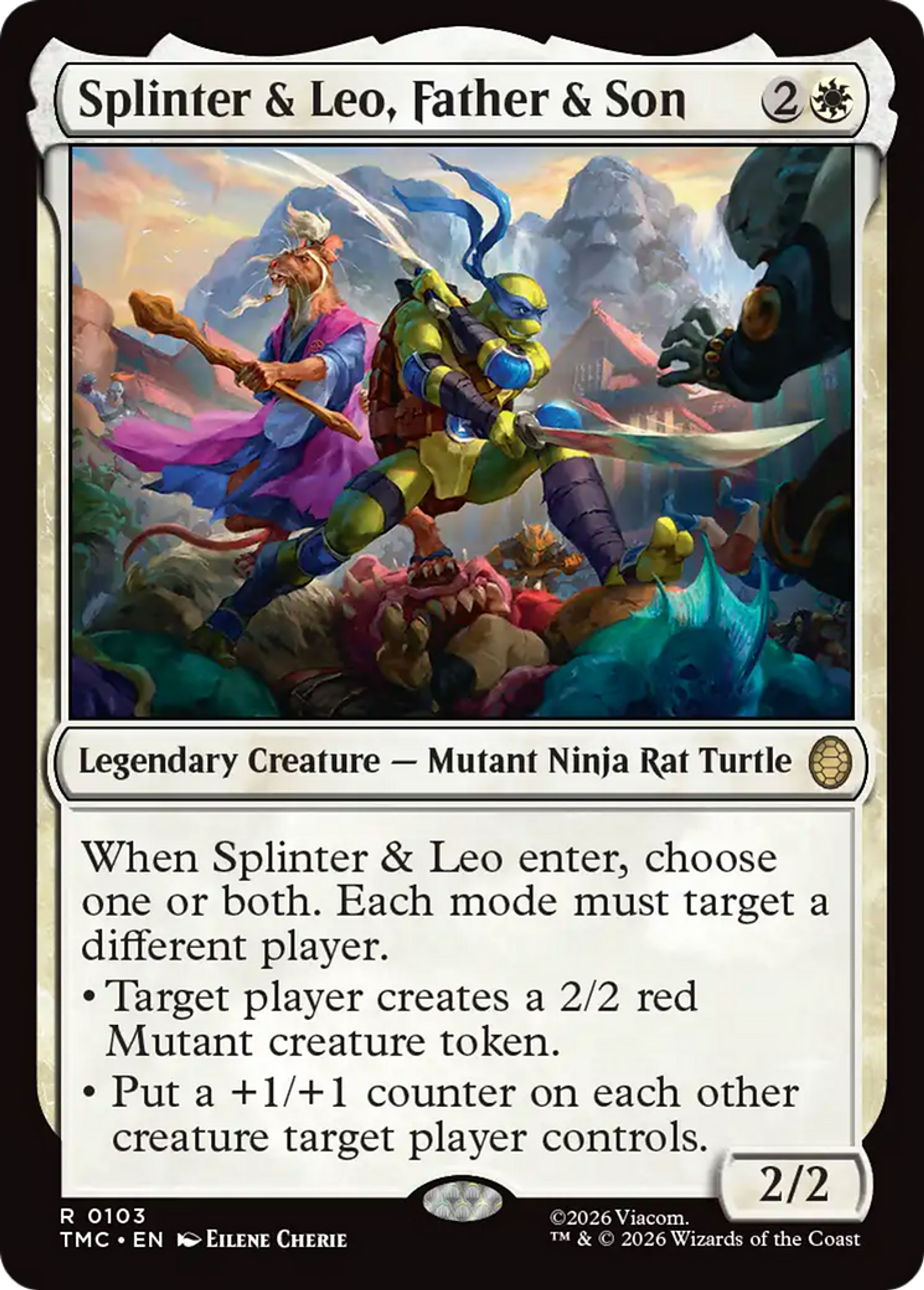 Splinter & Leo, Father & Son — Teenage Mutant Ninja Turtles Eternal — Magic: The Gathering