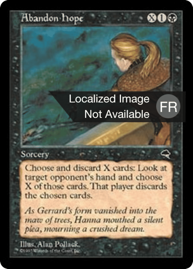 Abandon de l'espoir — Tempest — Magic: The Gathering