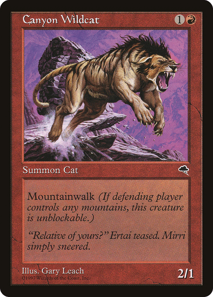 Canyon Wildcat — Tempest — Magic: The Gathering