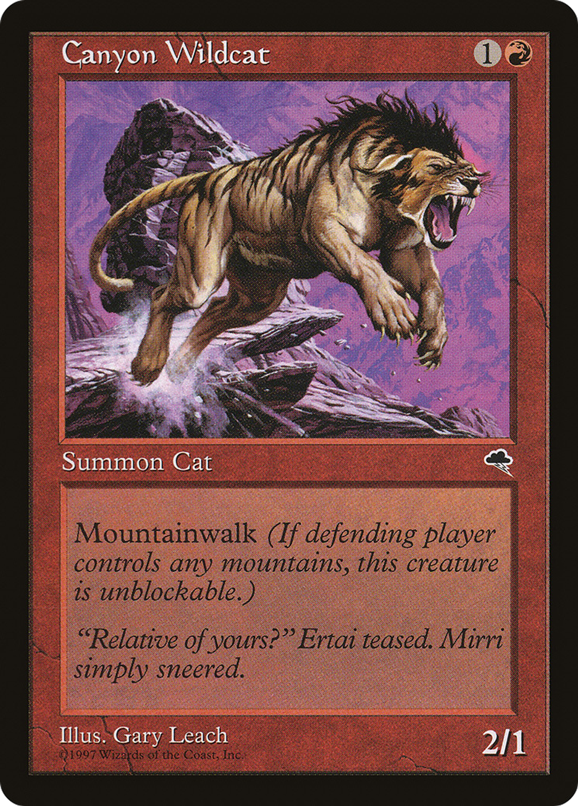 Canyon Wildcat — Tempest — Magic: The Gathering