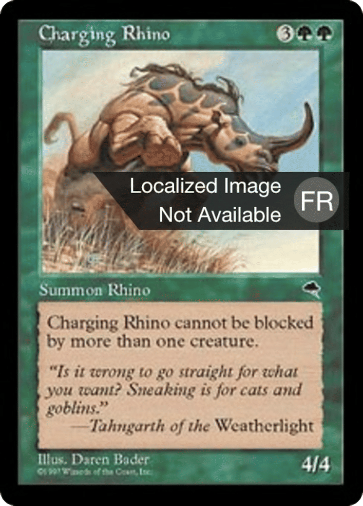 Rhinocéros fougueux — Tempest — Magic: The Gathering