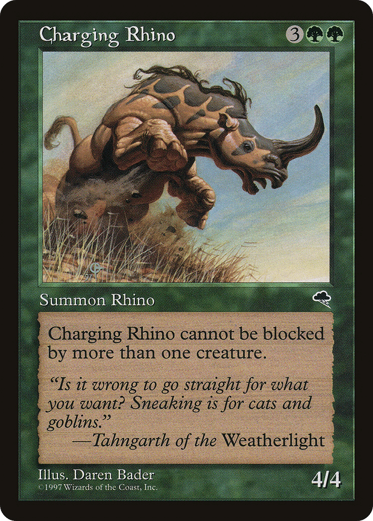 Charging Rhino — Tempest — Magic: The Gathering