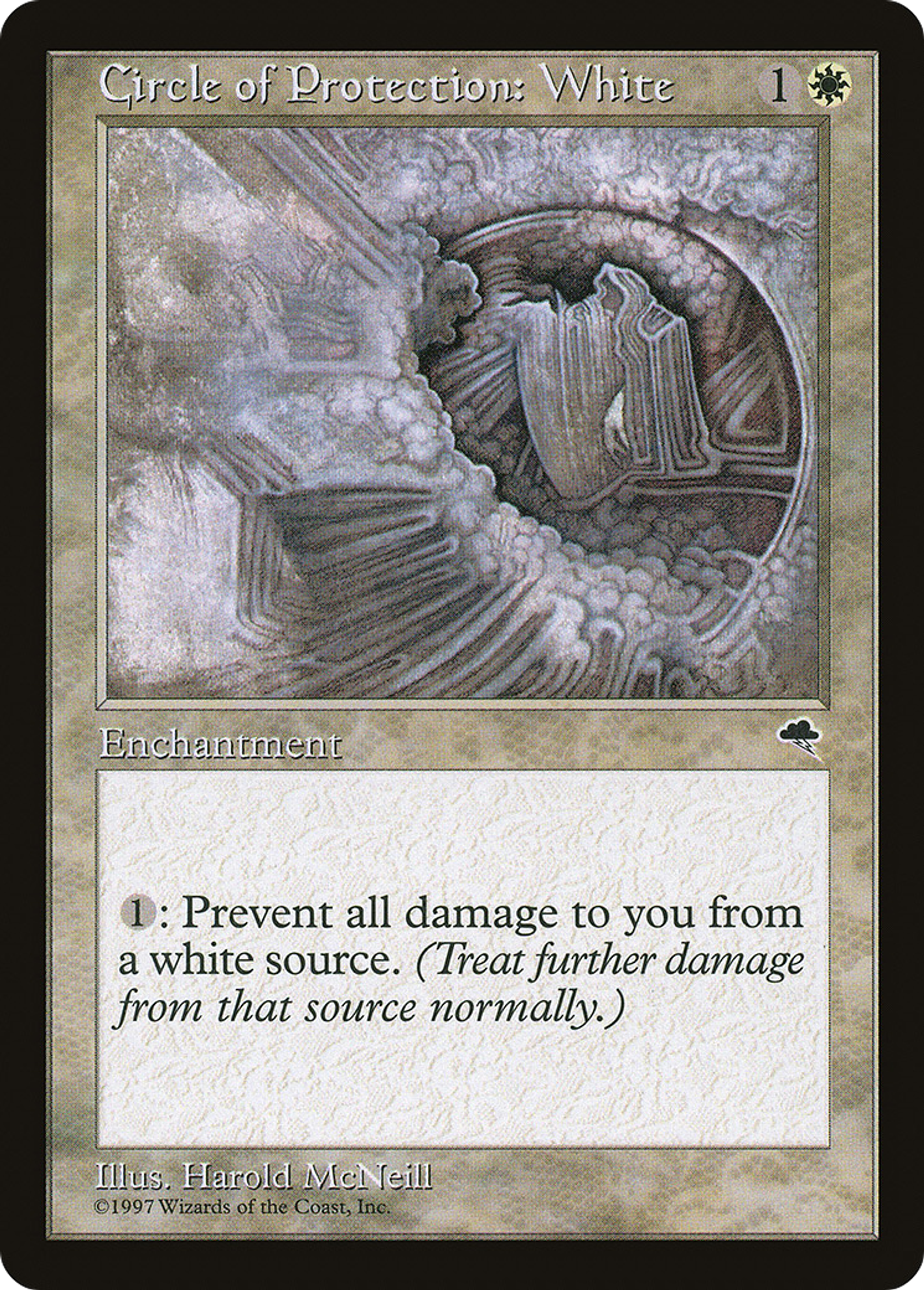 Circle of Protection: White — Tempest — Magic: The Gathering