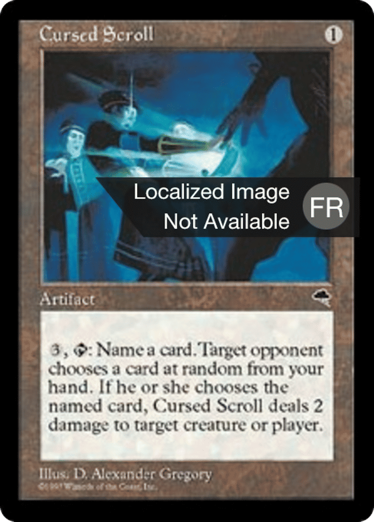 Parchemin maudit — Tempest — Magic: The Gathering