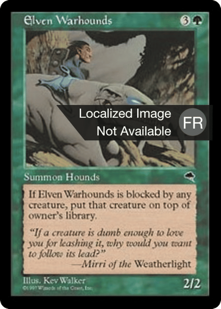 Chiens de guerre des elfes — Tempest — Magic: The Gathering