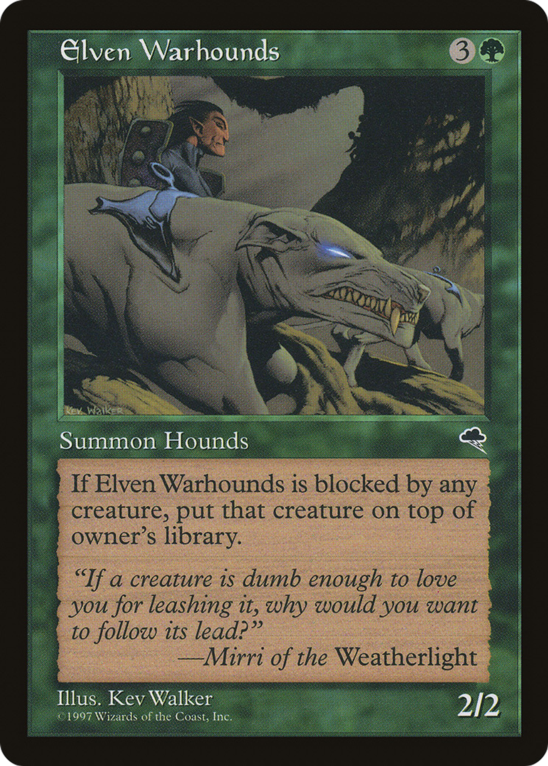 Elven Warhounds — Tempest — Magic: The Gathering