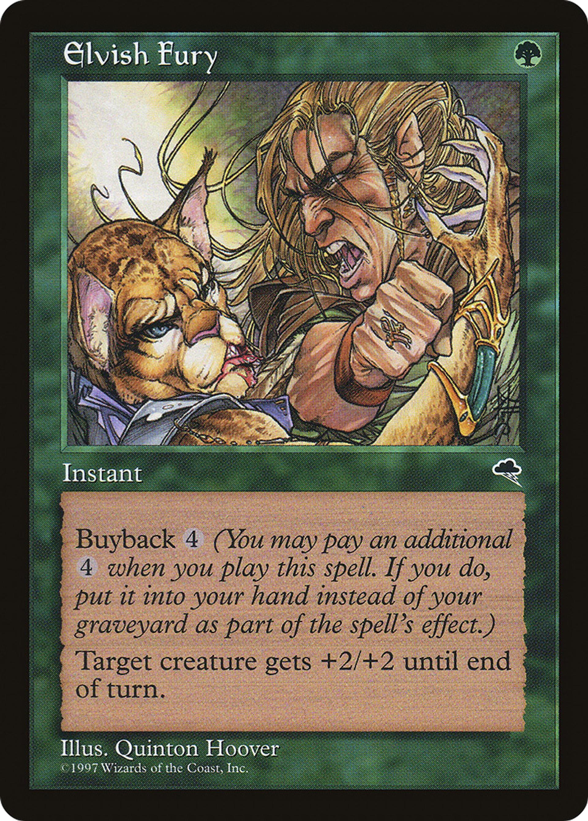 Elvish Fury — Tempest — Magic: The Gathering