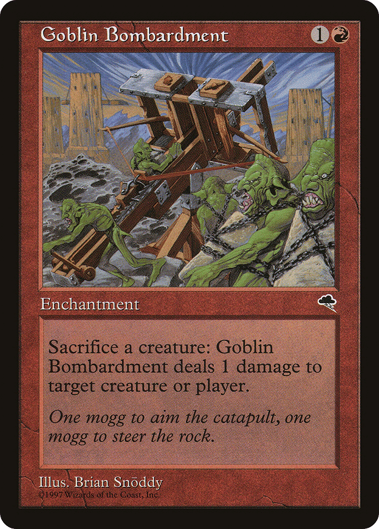 Goblin Bombardment — Tempest — Magic: The Gathering