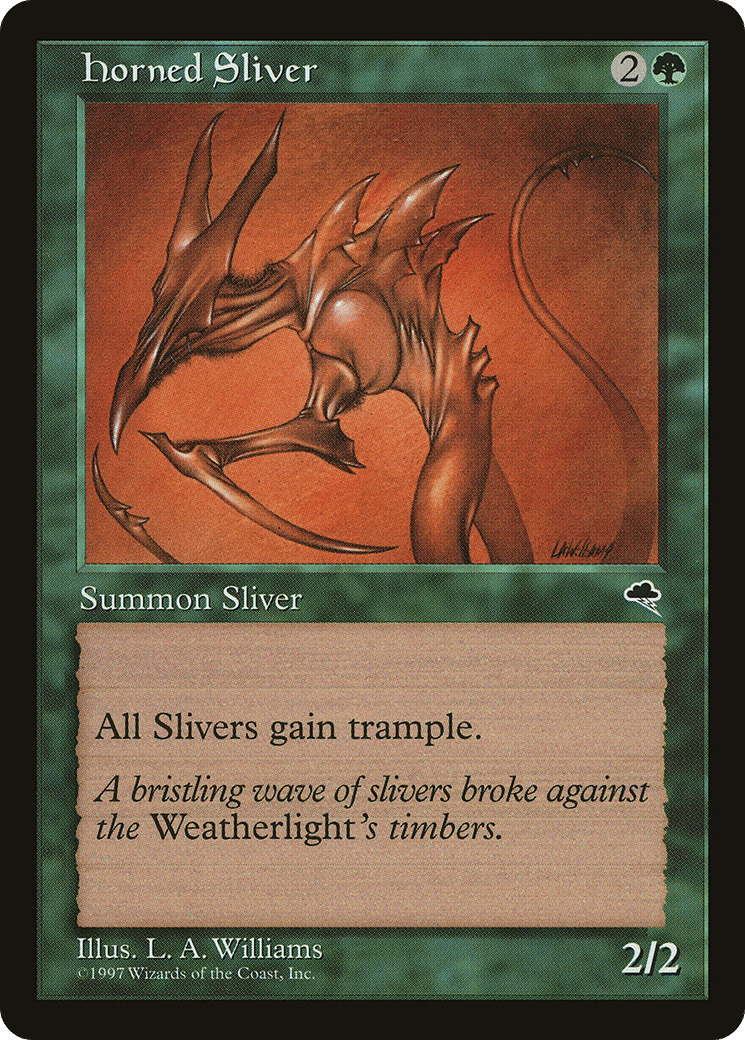 Horned Sliver — Tempest — Magic: The Gathering