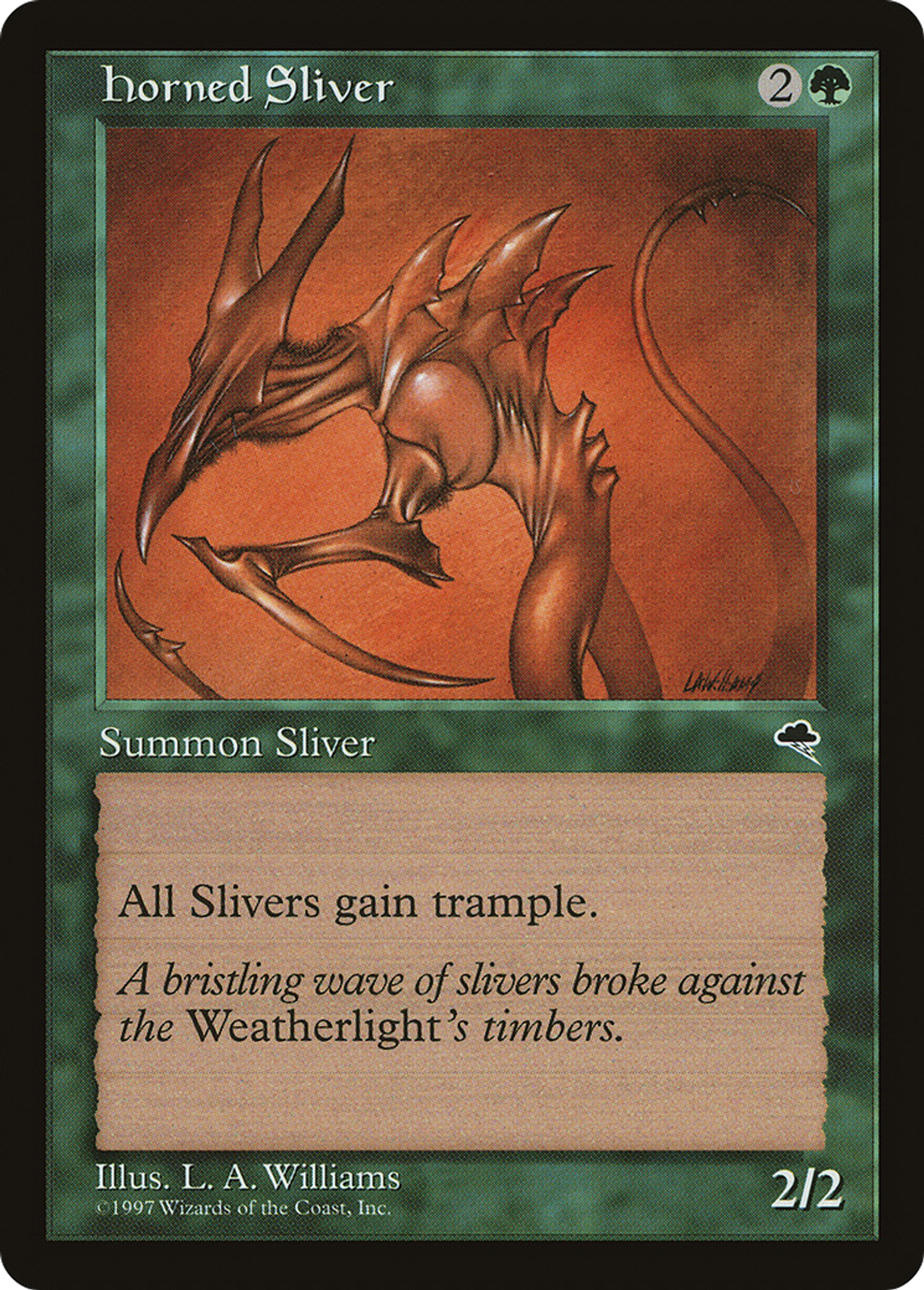 Horned Sliver — Tempest — Magic: The Gathering