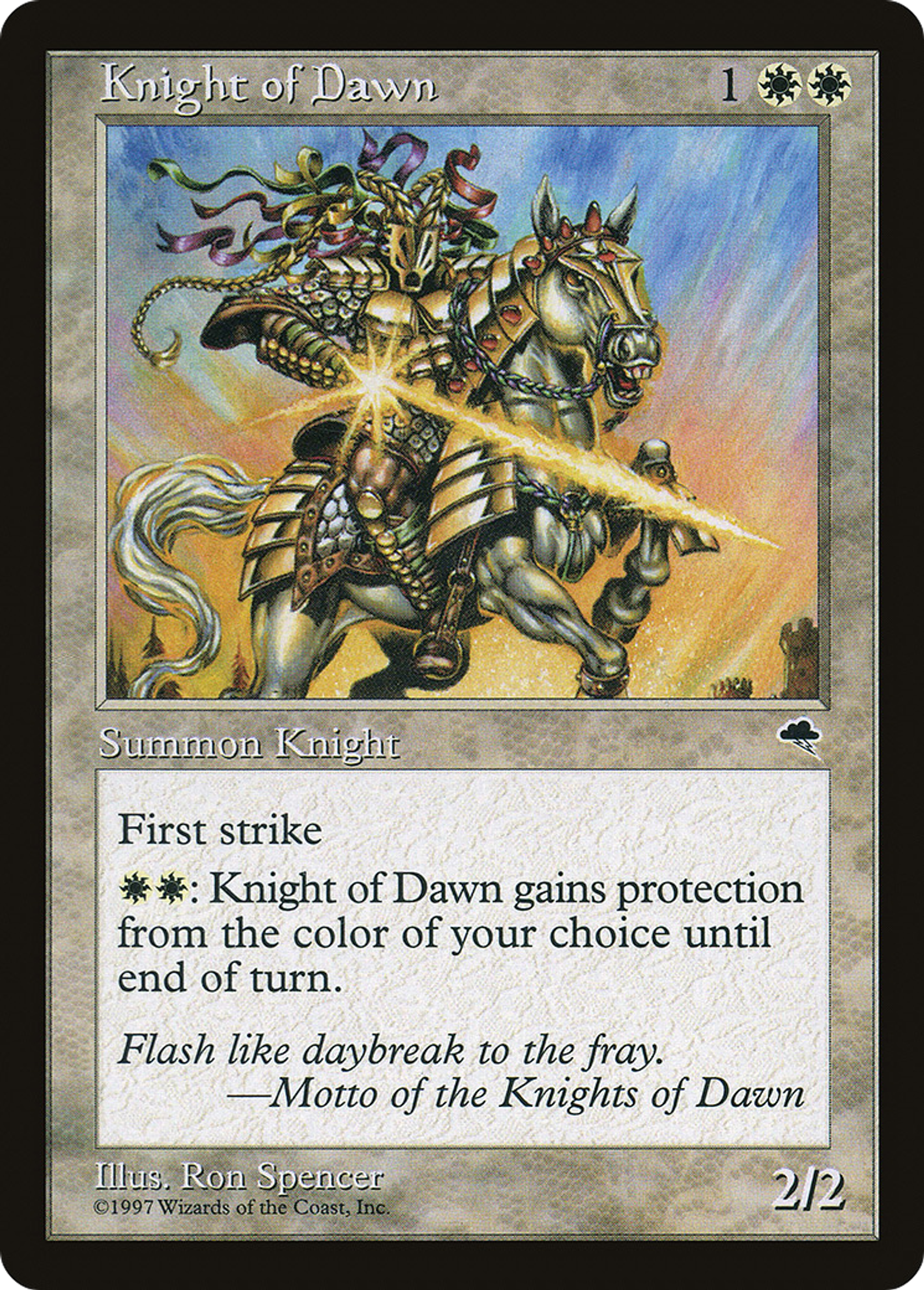Knight of Dawn — Tempest — Magic: The Gathering