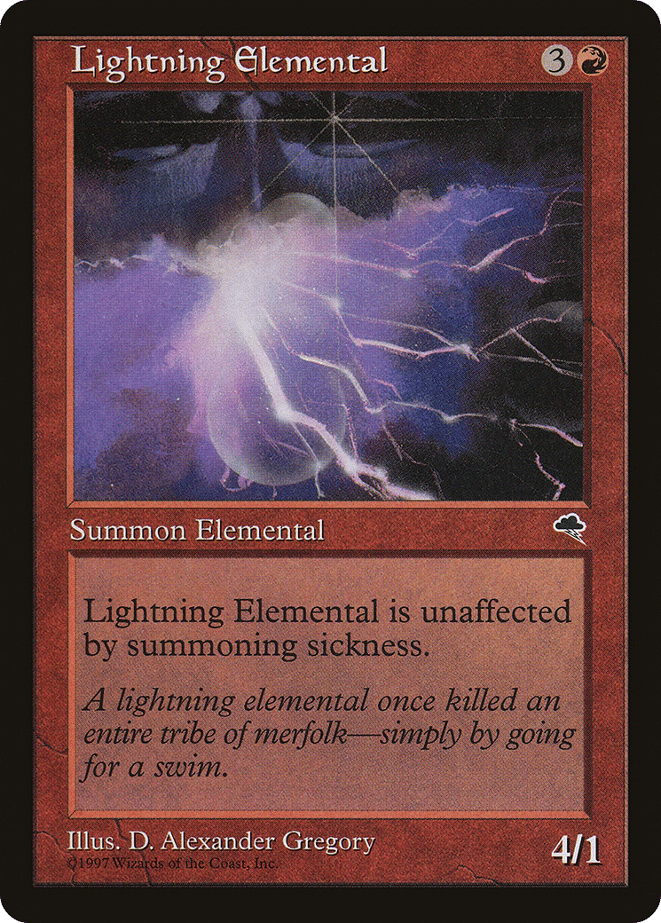 Lightning Elemental — Tempest — Magic: The Gathering