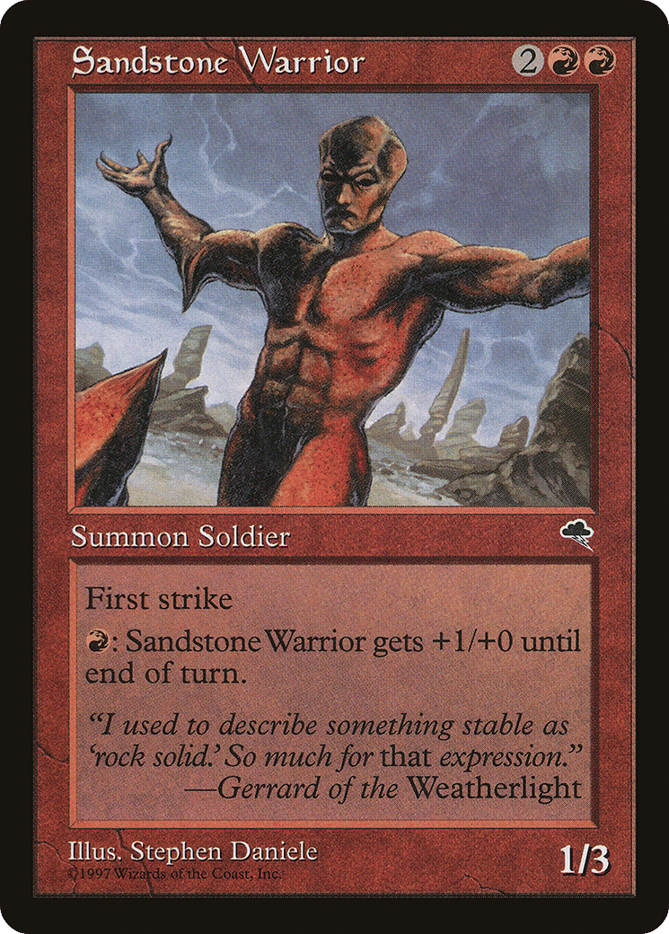 Sandstone Warrior — Tempest — Magic: The Gathering