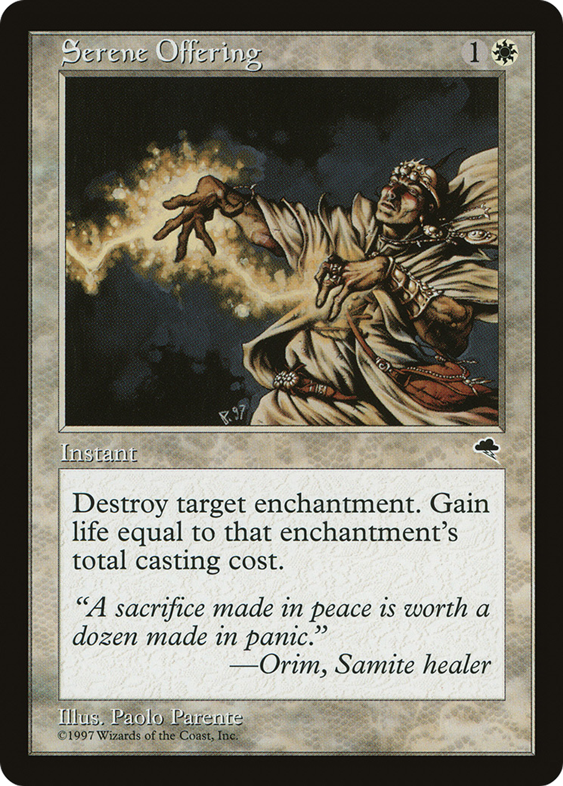 Serene Offering — Tempest — Magic: The Gathering