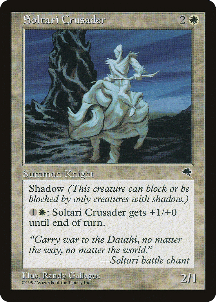 Soltari Crusader — Tempest — Magic: The Gathering