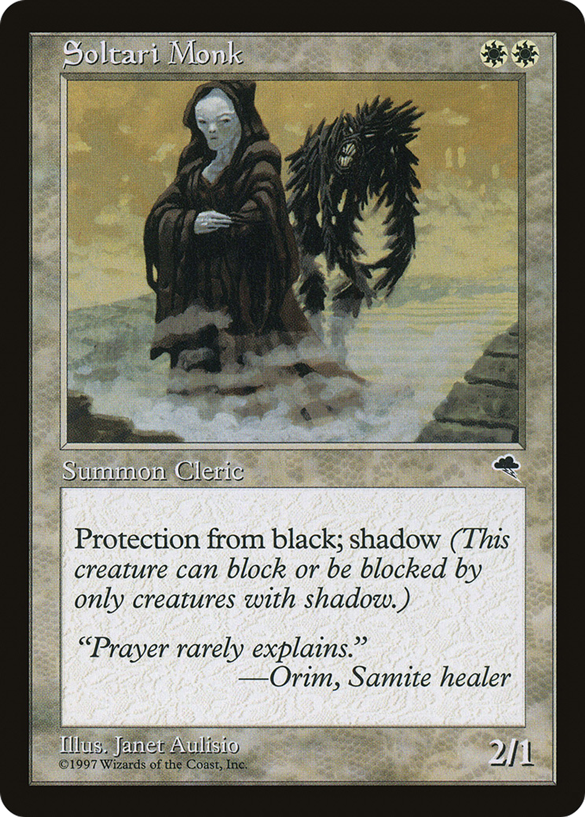 Soltari Monk — Tempest — Magic: The Gathering