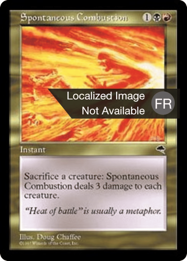 Combustion spontanée — Tempest — Magic: The Gathering