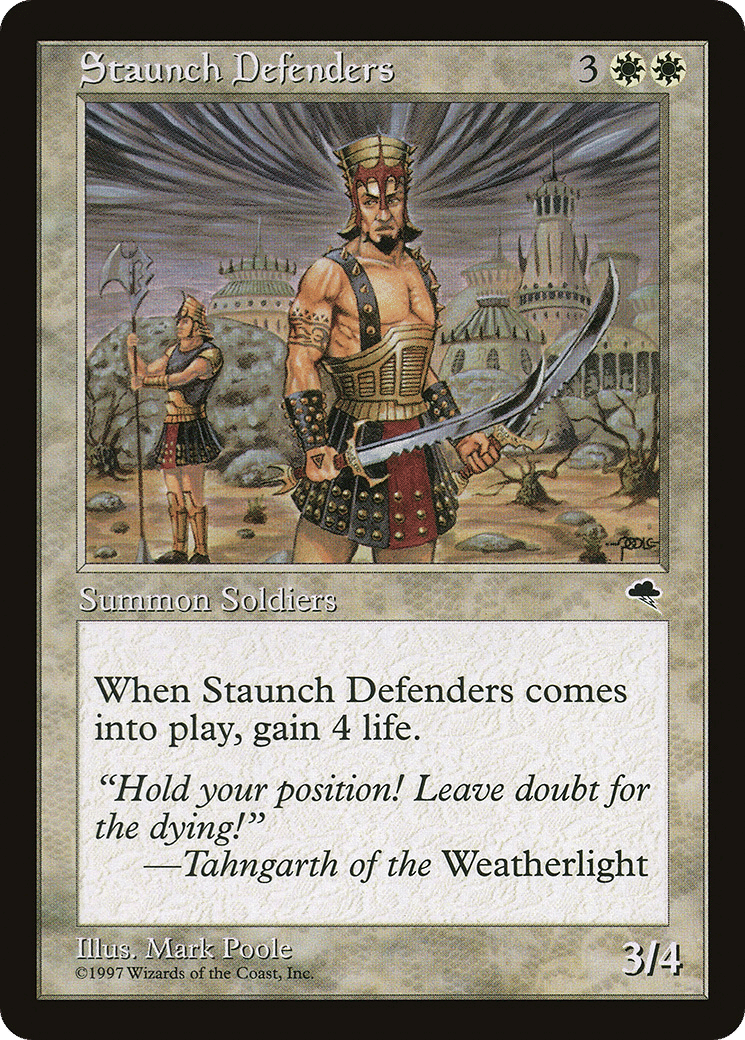 Staunch Defenders — Tempest — Magic: The Gathering