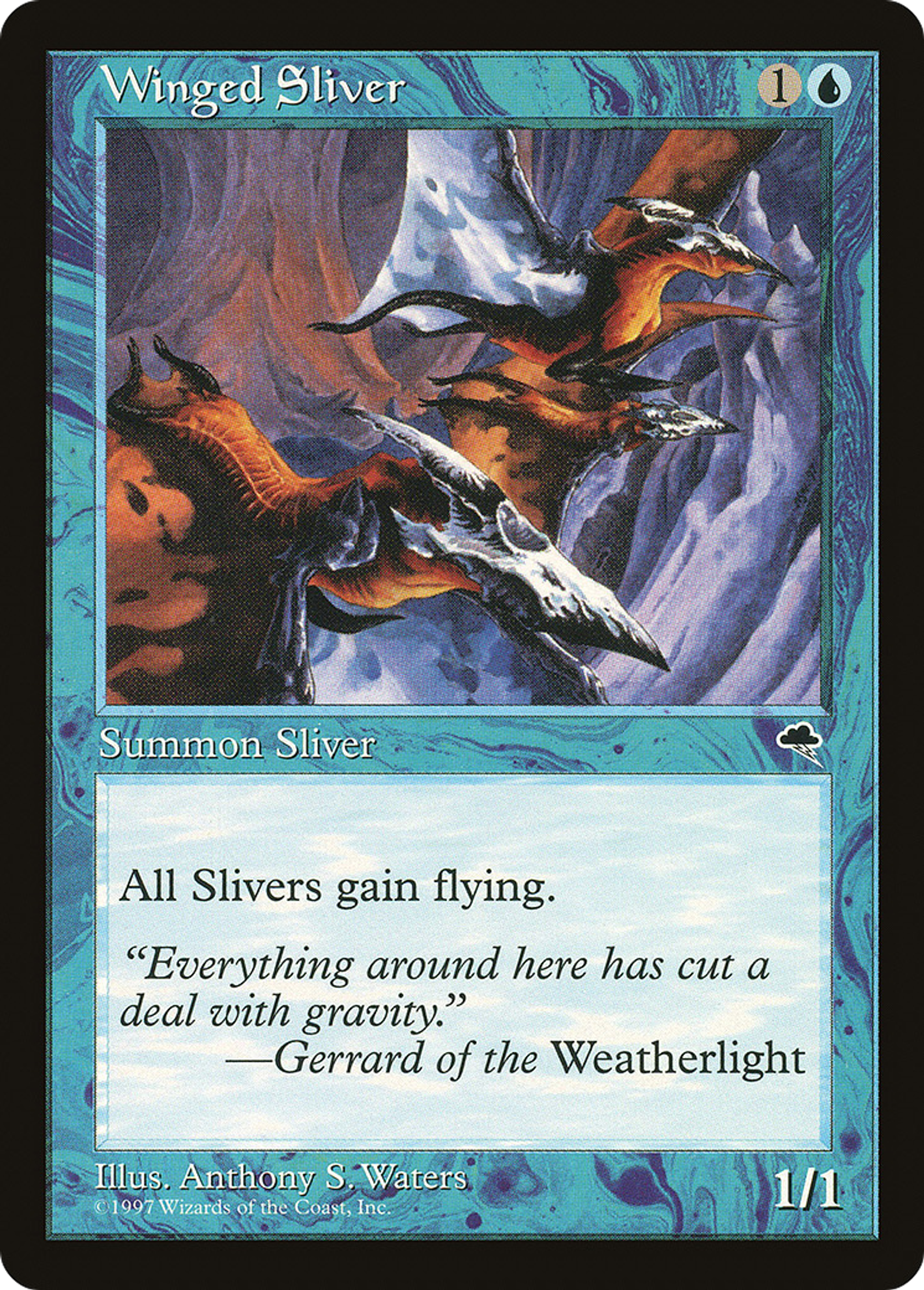 Winged Sliver — Tempest — Magic: The Gathering