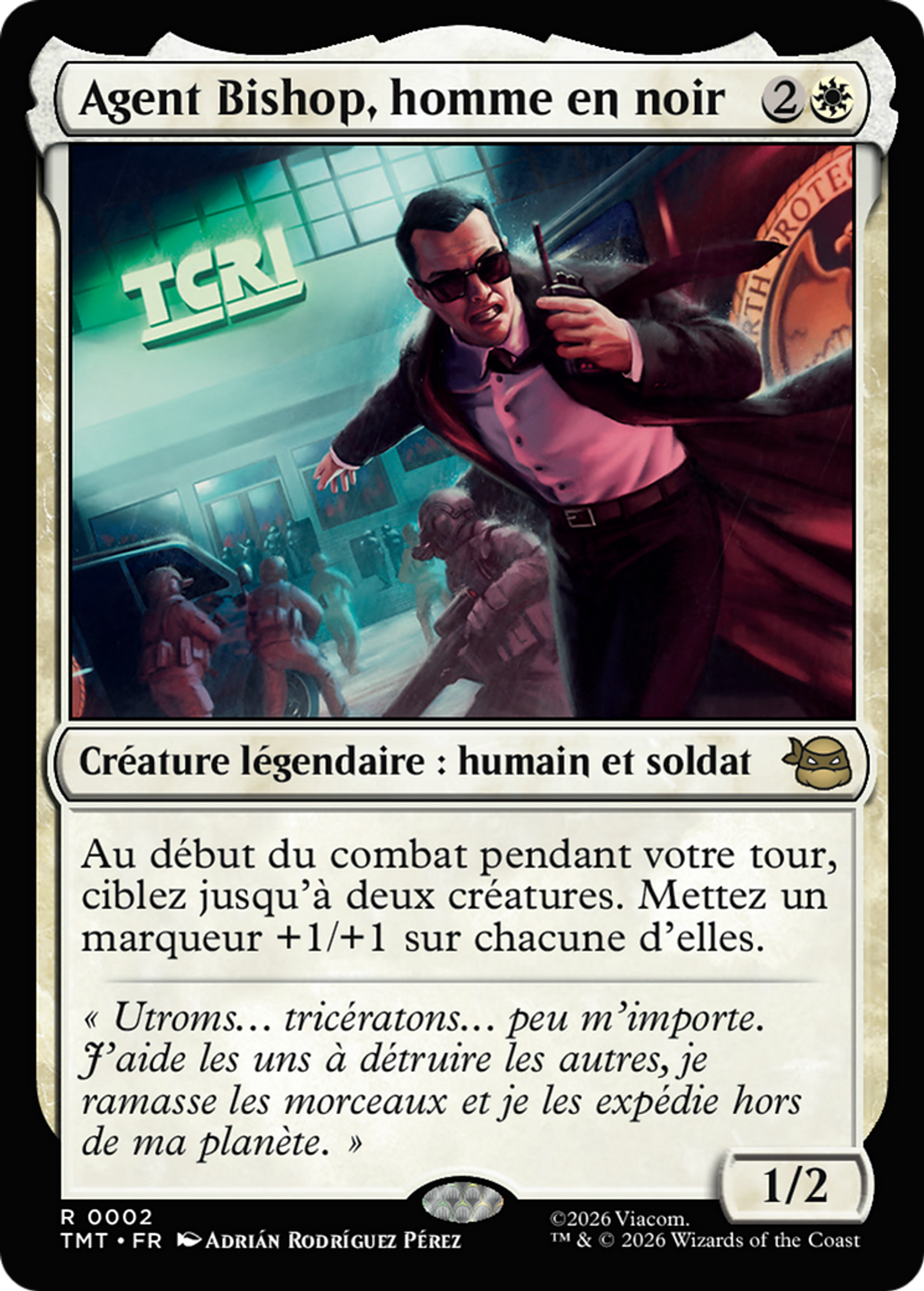 Agent Bishop, homme en noir — Teenage Mutant Ninja Turtles — Magic: The Gathering