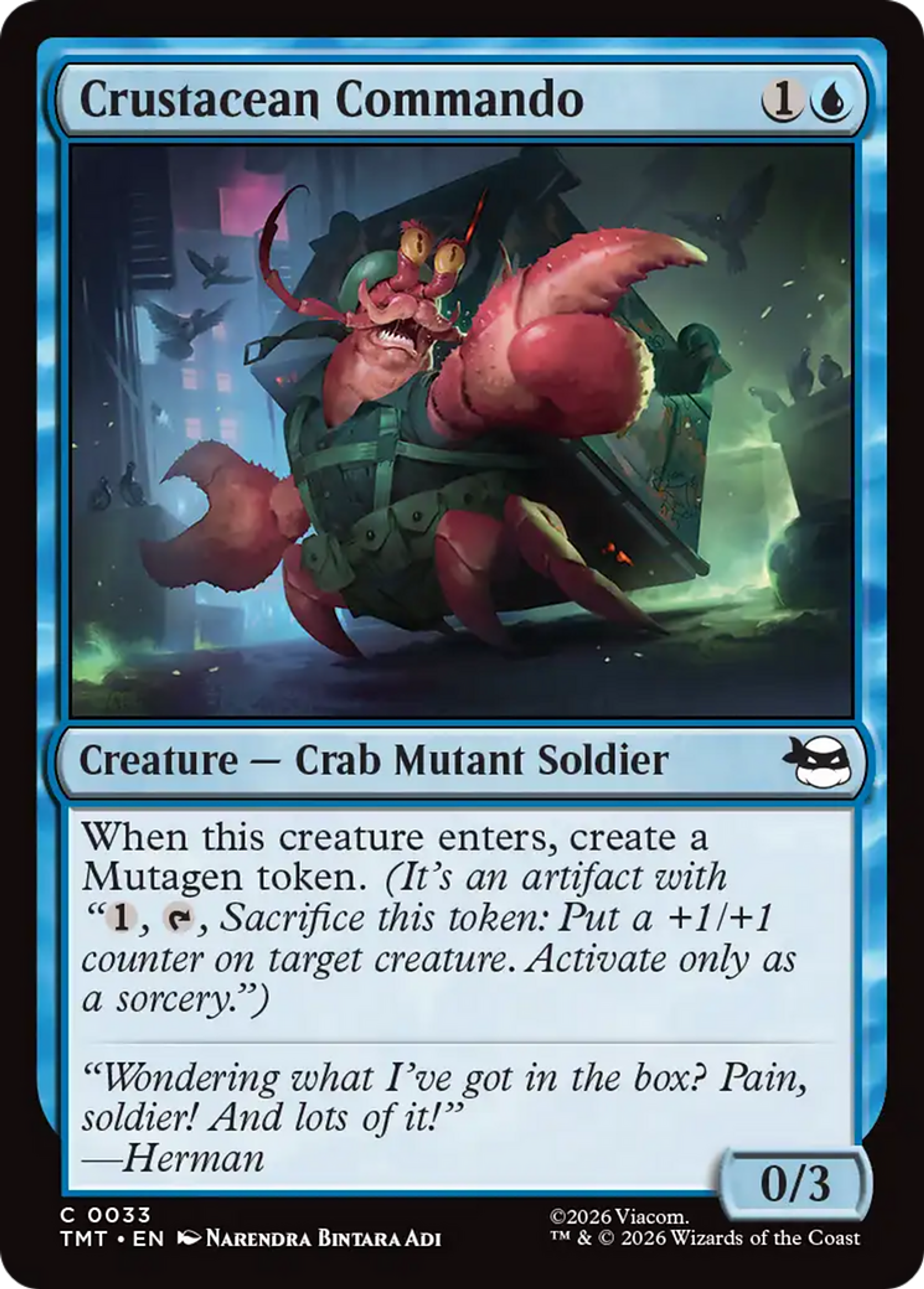 Crustacean Commando — Teenage Mutant Ninja Turtles — Magic: The Gathering