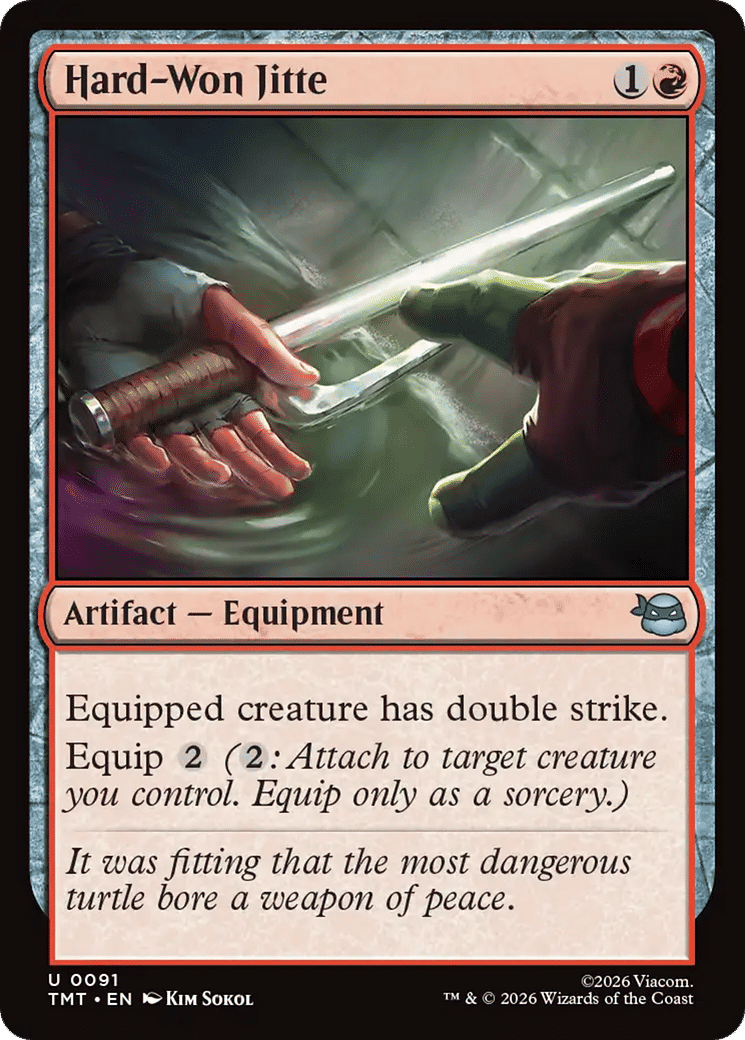 Hard-Won Jitte — Teenage Mutant Ninja Turtles — Magic: The Gathering