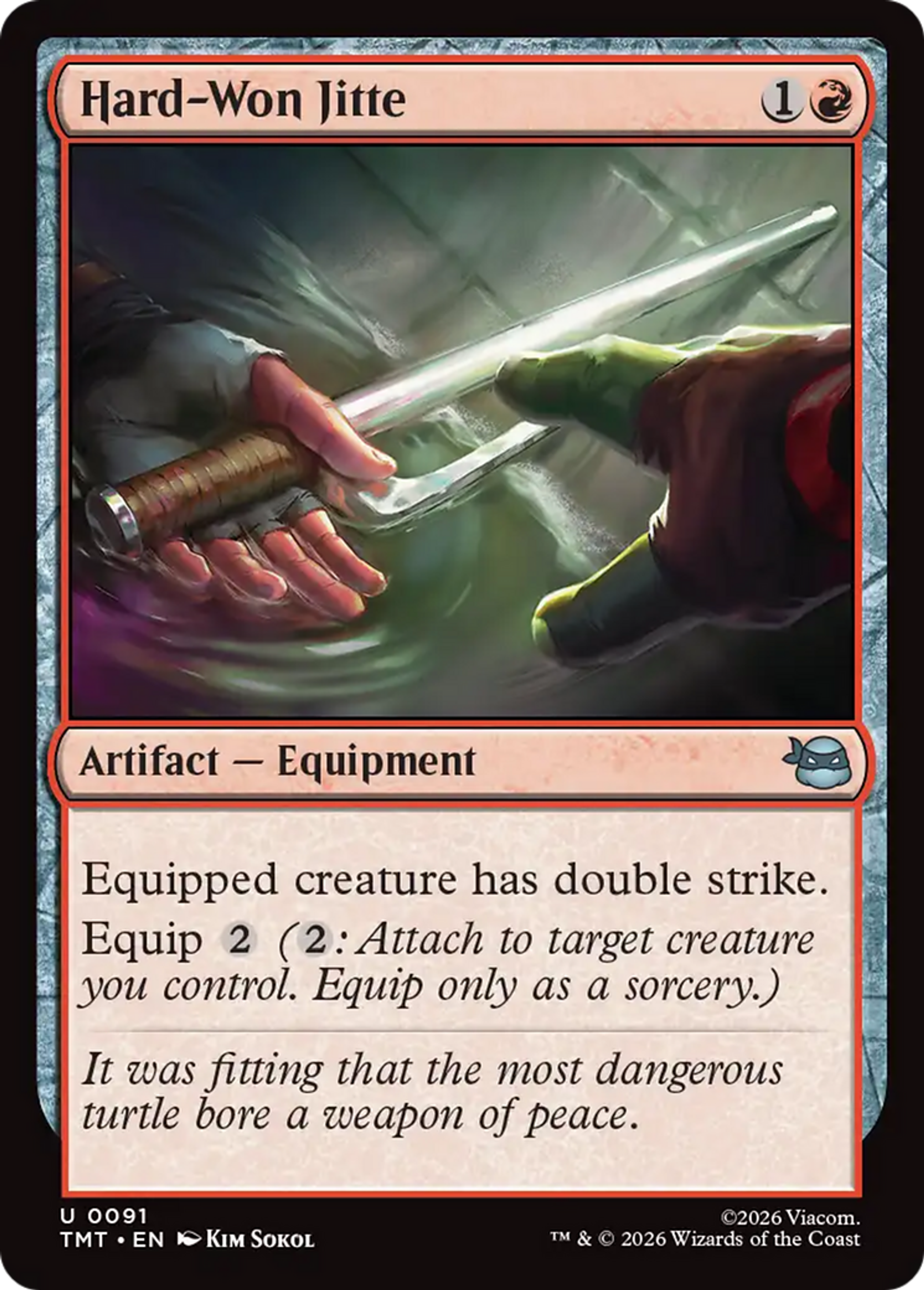 Hard-Won Jitte — Teenage Mutant Ninja Turtles — Magic: The Gathering