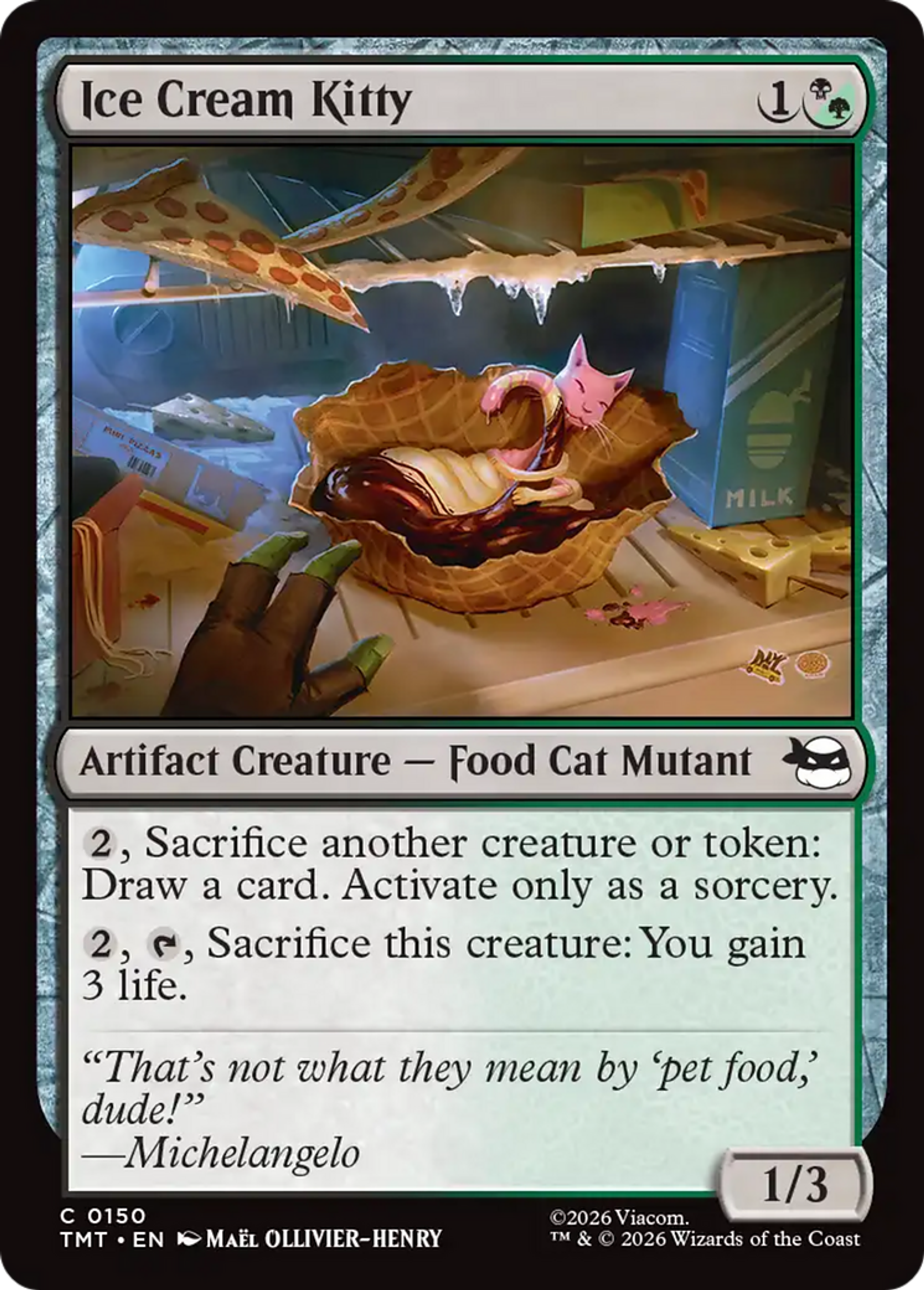 Ice Cream Kitty — Teenage Mutant Ninja Turtles — Magic: The Gathering