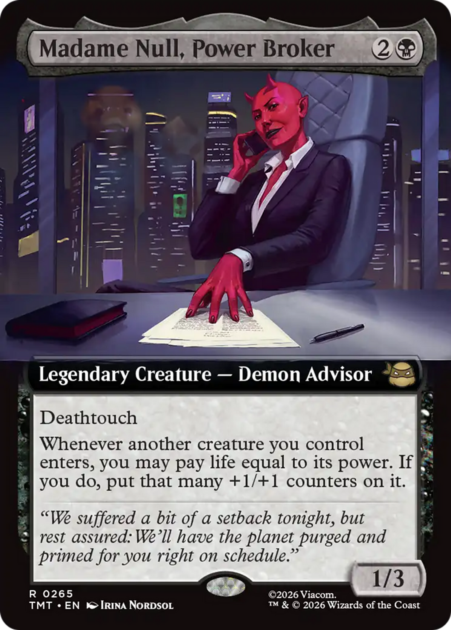 Madame Null, courtière en pouvoirs — Teenage Mutant Ninja Turtles — Magic: The Gathering