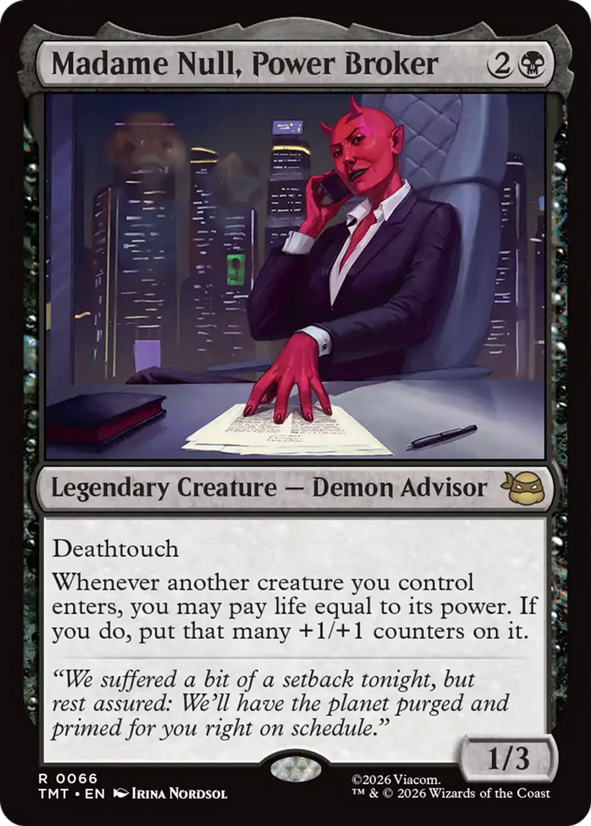 Madame Null, courtière en pouvoirs — Teenage Mutant Ninja Turtles — Magic: The Gathering