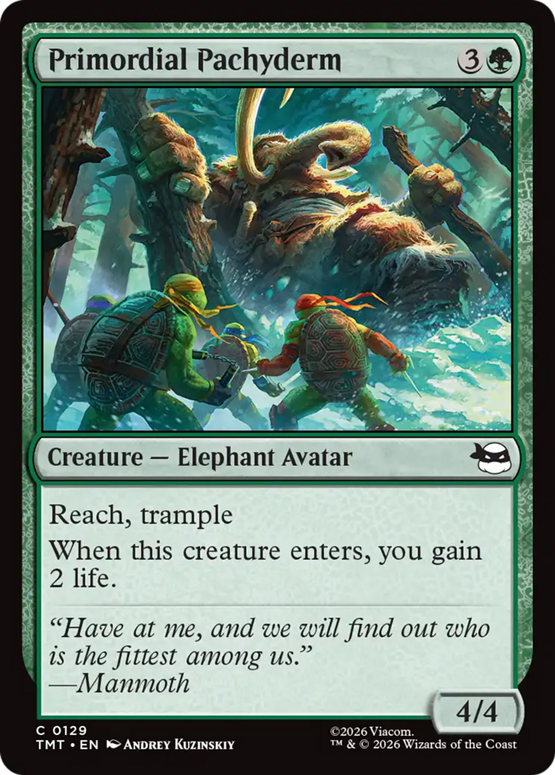 Primordial Pachyderm — Teenage Mutant Ninja Turtles — Magic: The Gathering