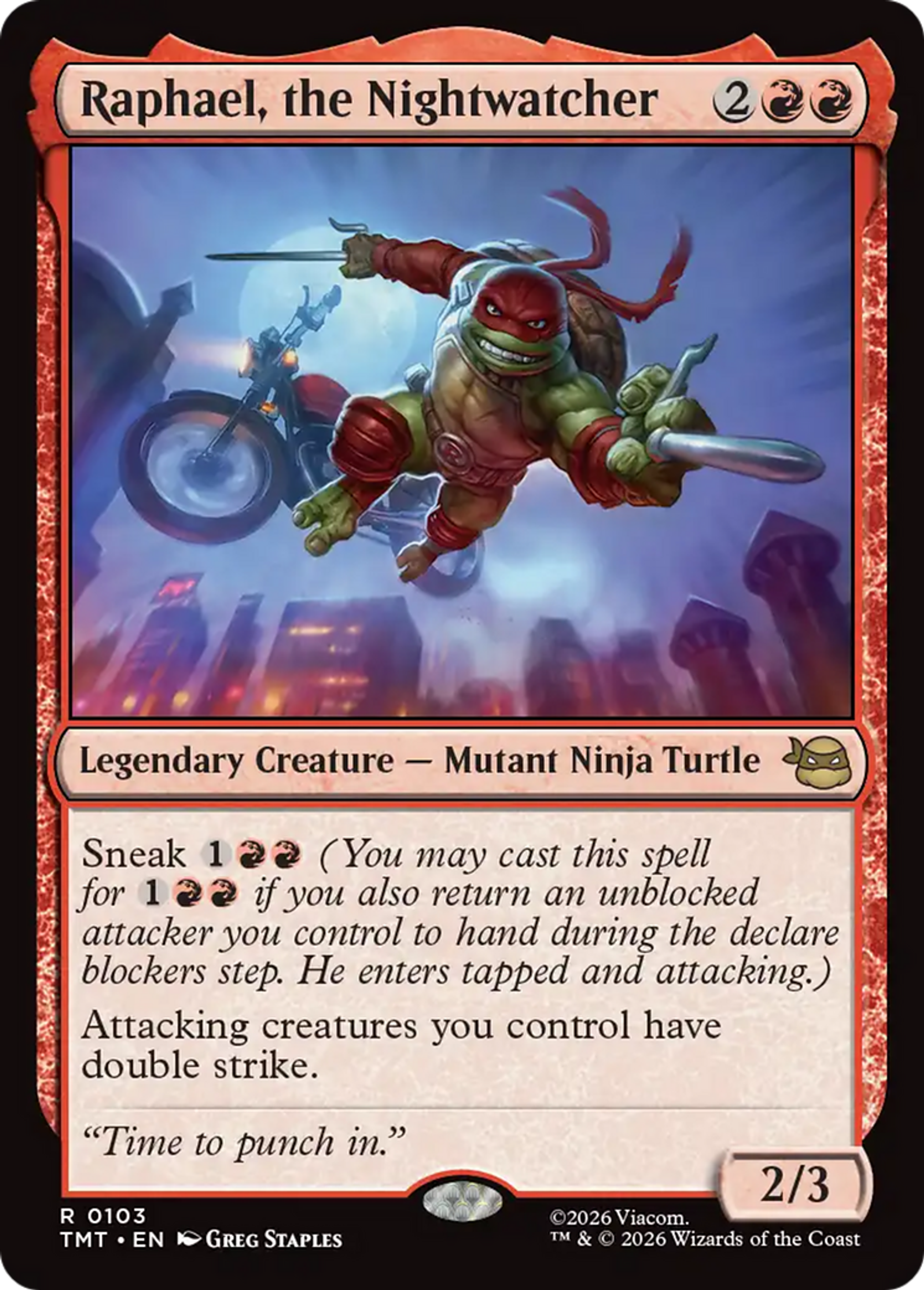 Raphael, la sentinelle — Teenage Mutant Ninja Turtles — Magic: The Gathering