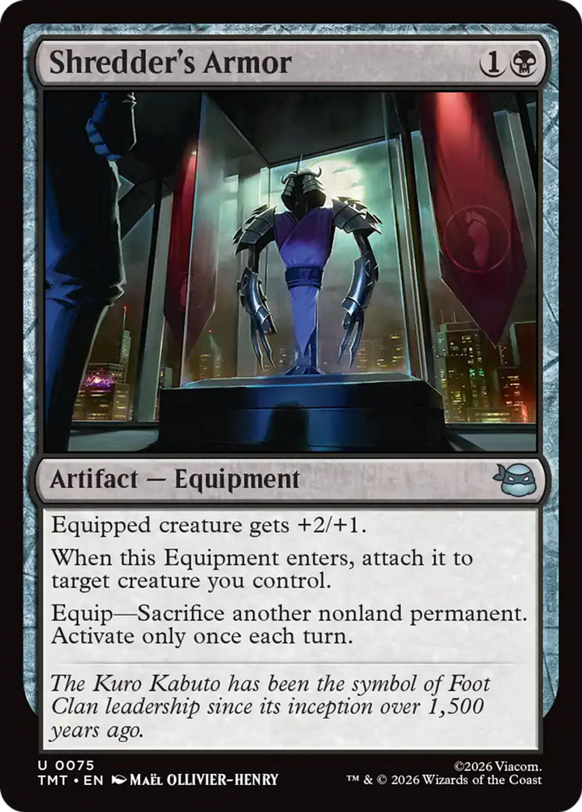 Shredder's Armor — Teenage Mutant Ninja Turtles — Magic: The Gathering