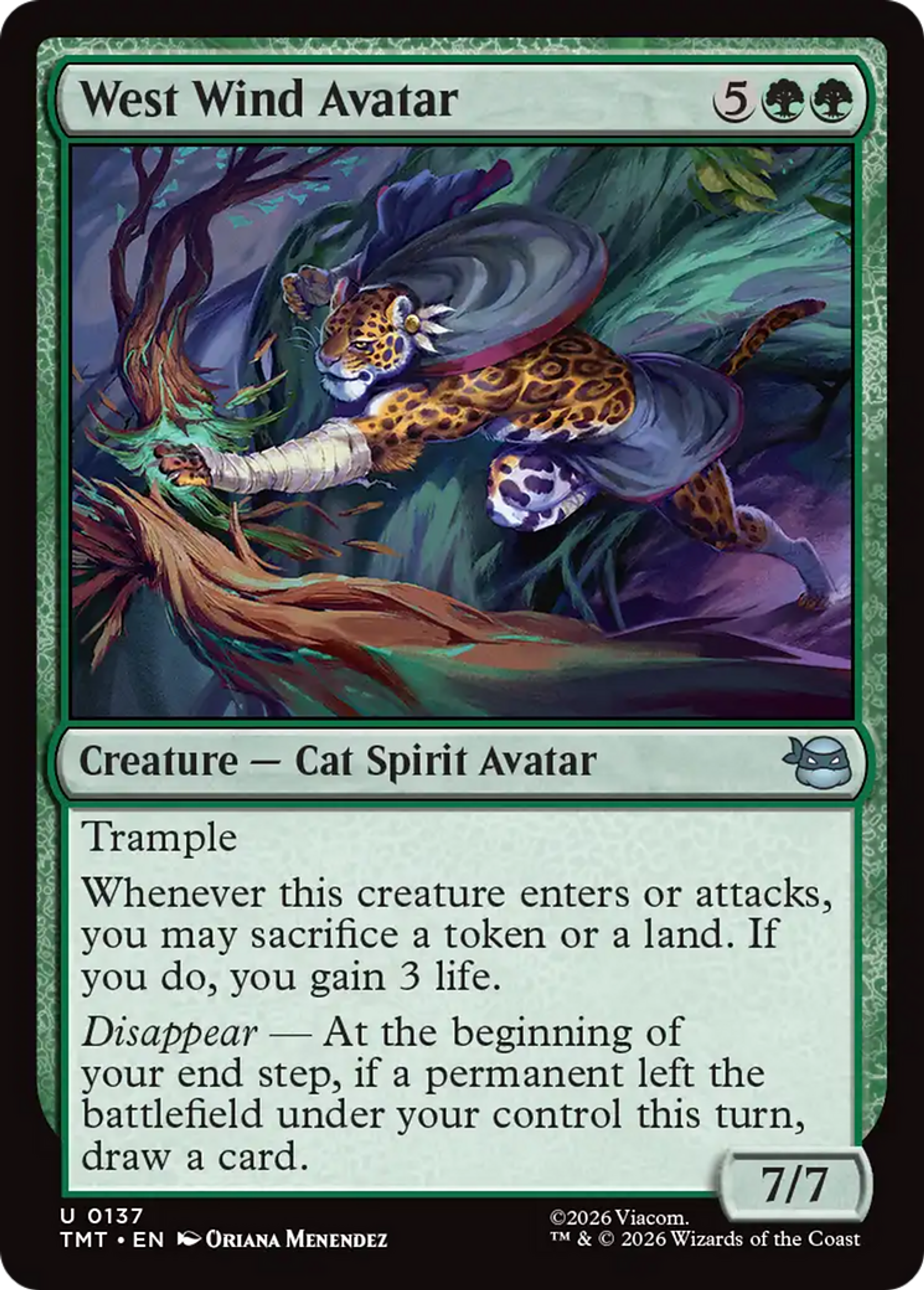 West Wind Avatar — Teenage Mutant Ninja Turtles — Magic: The Gathering