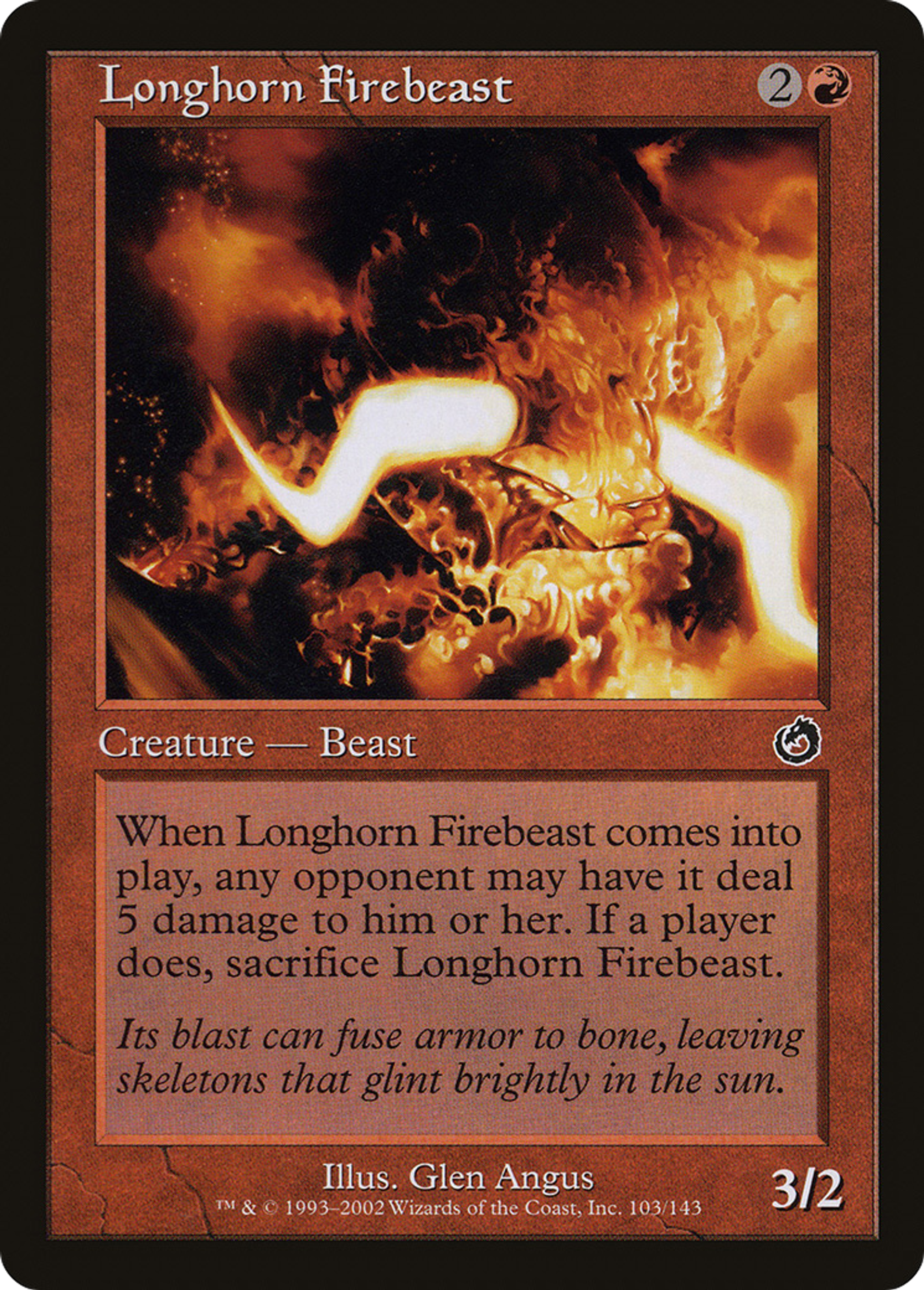 Longhorn Firebeast — Torment — Magic: The Gathering